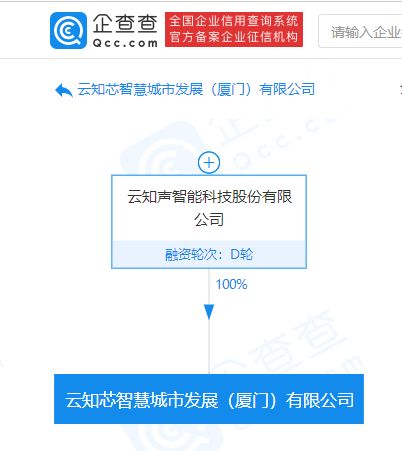 云知声成立全资子公司,经营范围含人工智能应用软件开发等